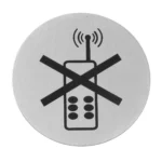 Tabliczka Informacyjna/ Na Drzwi/ Zakaz Używania Telefonów Komórkowych/ Ø75 Mm Hendi 663653-6491