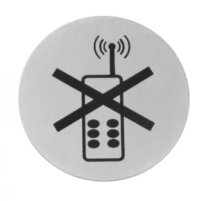 Tabliczka Informacyjna/ Na Drzwi/ Zakaz Używania Telefonów Komórkowych/ Ø75 Mm Hendi 663653-6491