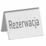 Tabliczka Informacyjna/ Rezerwacja/ Ze Stali Nierdzewnej/ 50x42 Mm Hendi 663714-7355