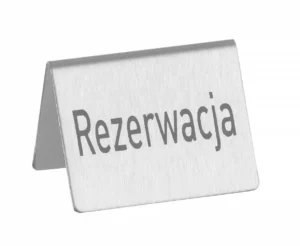 Tabliczka Informacyjna/ Rezerwacja/ Ze Stali Nierdzewnej/ 50x42 Mm Hendi 663714-7355